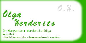 olga werderits business card